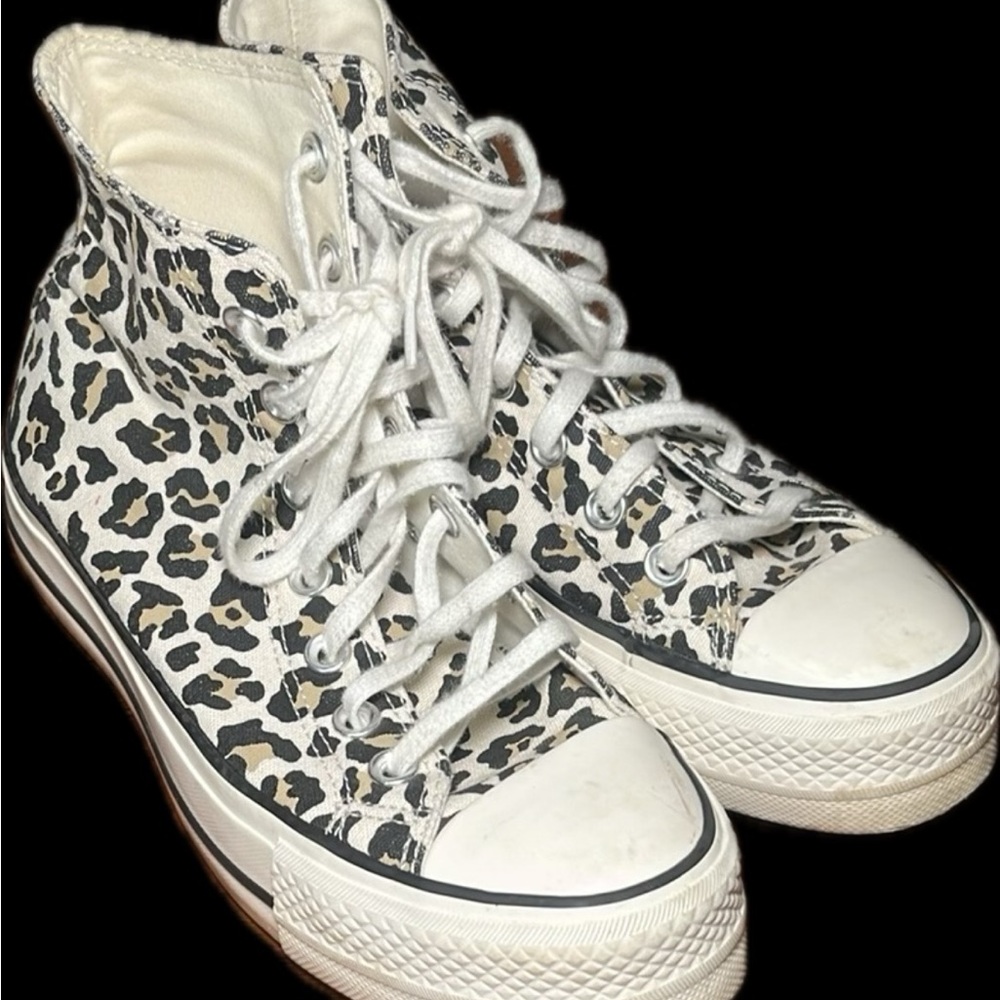 Converse Leopard Print High-Top Sneakers